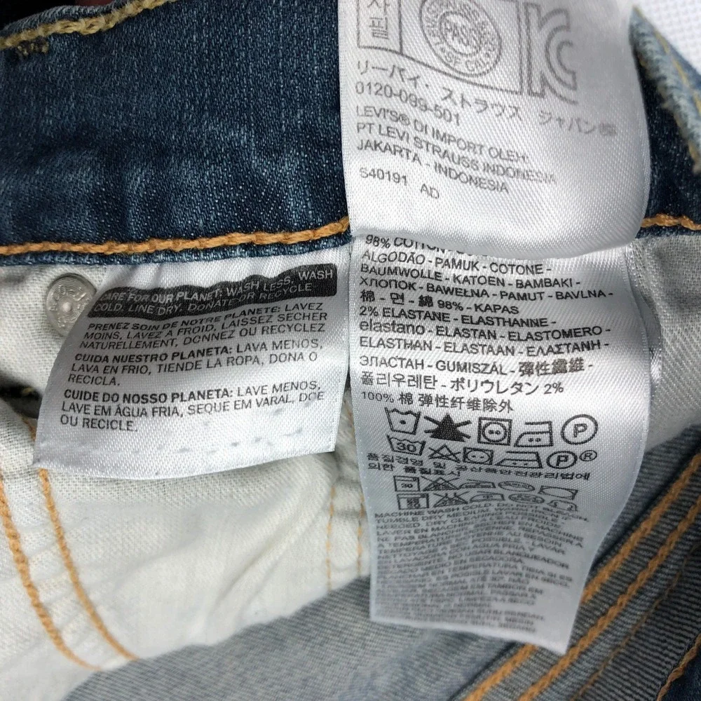 Levis 517 Mens 40x32 Blue Bootcut Jeans Medium Wash Denim Stretch Pants